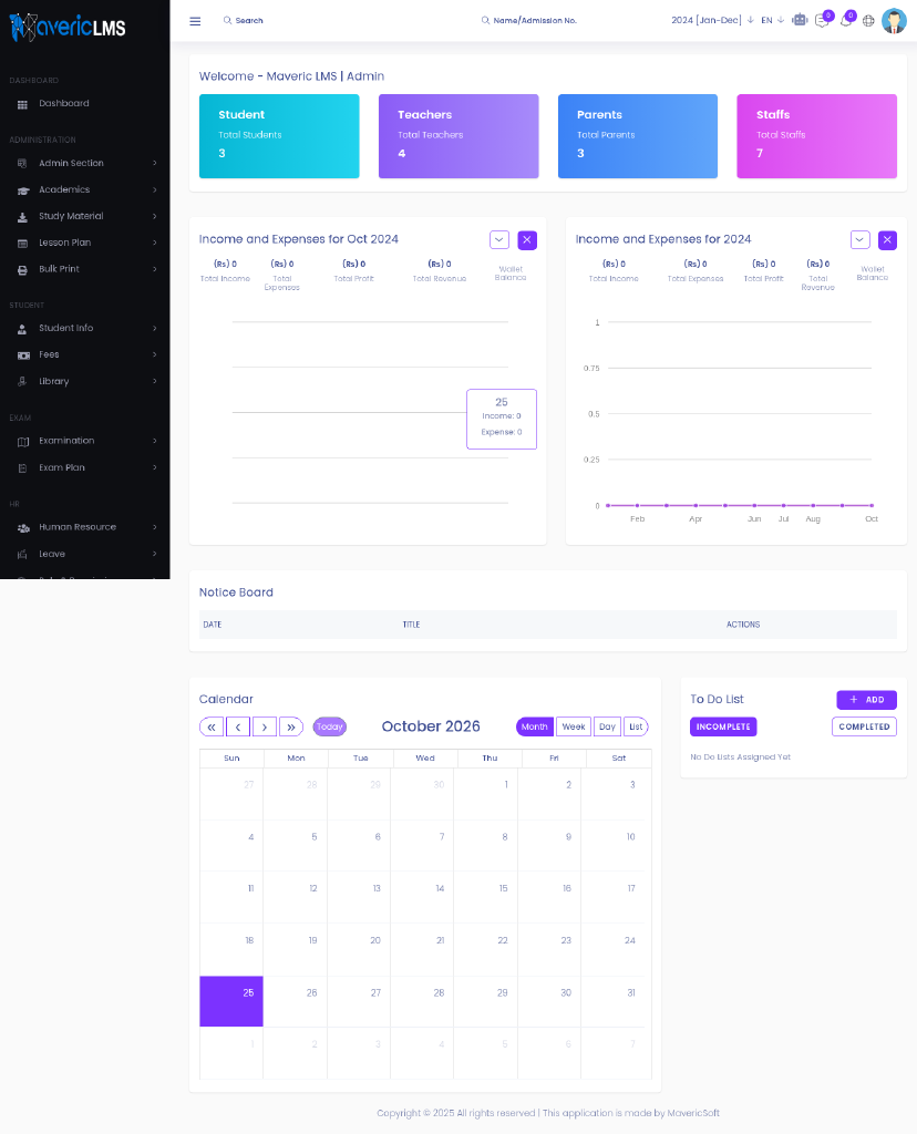 MO-LMS dashboard